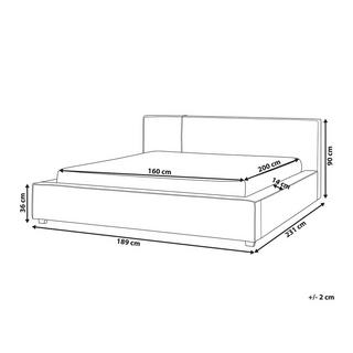 Beliani Letto en Bouclé Minimalista MIRANDE  