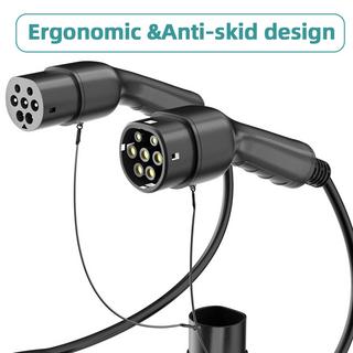 JATRHG  JATRHG Câble de Recharge EV 11KW 16Amp /Trois Phases/ 12 mètres/Véhicule électrique et Hybride Rechargeable de Type 2 à Type 2 