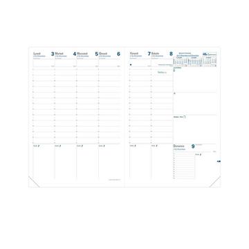 Quo Vadis - Einlagen Terminkalender - 2025 - Prenote - Die Woche Planning - Italienisch - Dez/Dez - 21x29,7 cm - Clairefontaine-Papier Weiß - Hergestellt in Frankreich