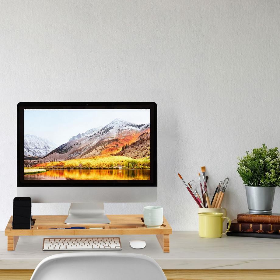 B2X  Monitorständer aus Bambus 