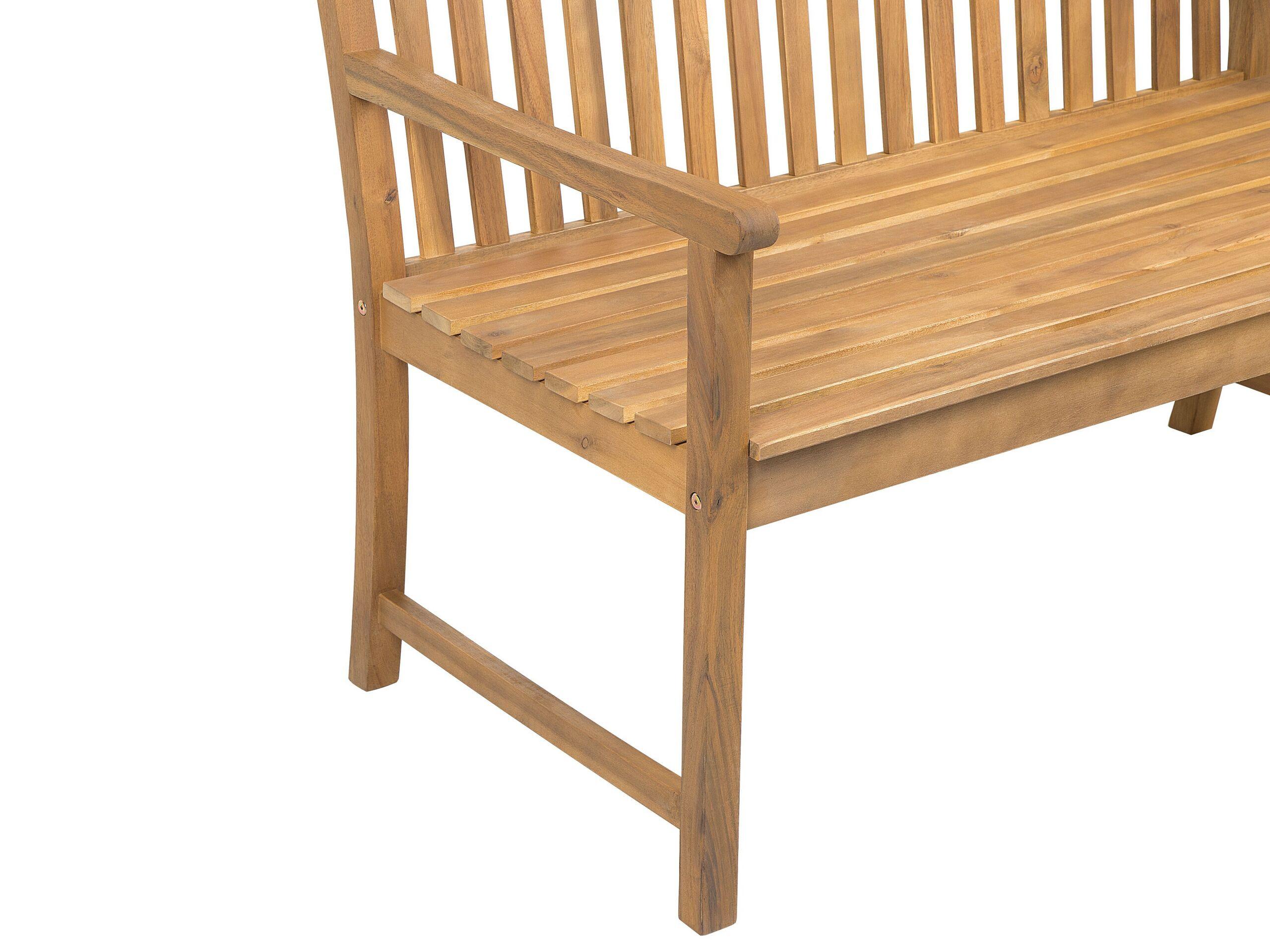 Beliani Banc avec coussin d'assise en Bois d'acacia certifié FSC® Traditionnel VIVARA  