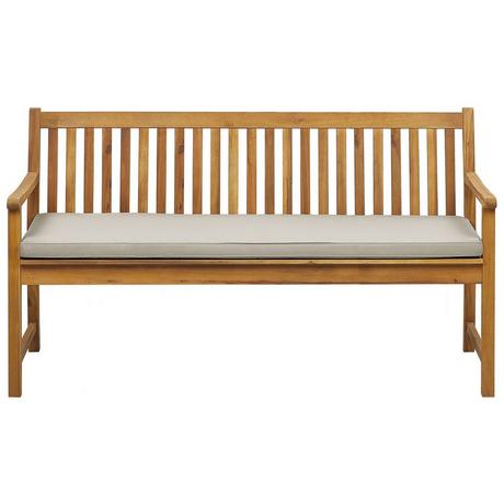 Beliani Banc avec coussin d'assise en Bois d'acacia certifié FSC® Traditionnel VIVARA  