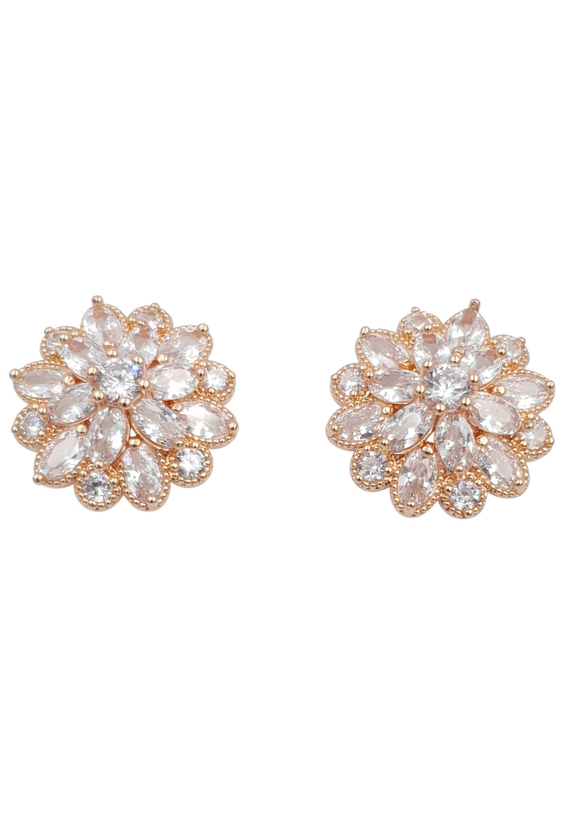 Image of Party & Event Ohrstecker Damen Goldrosa ONE SIZE