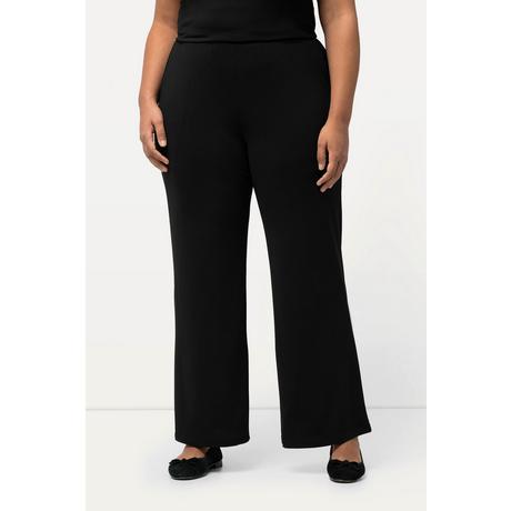 Ulla Popken  Pantalon en jersey, jambe large et taille élastique 