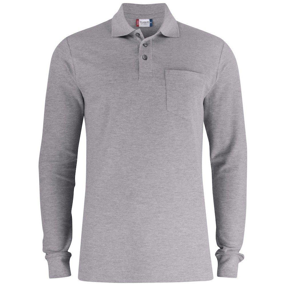 Clique Basic Langarm Poloshirt  