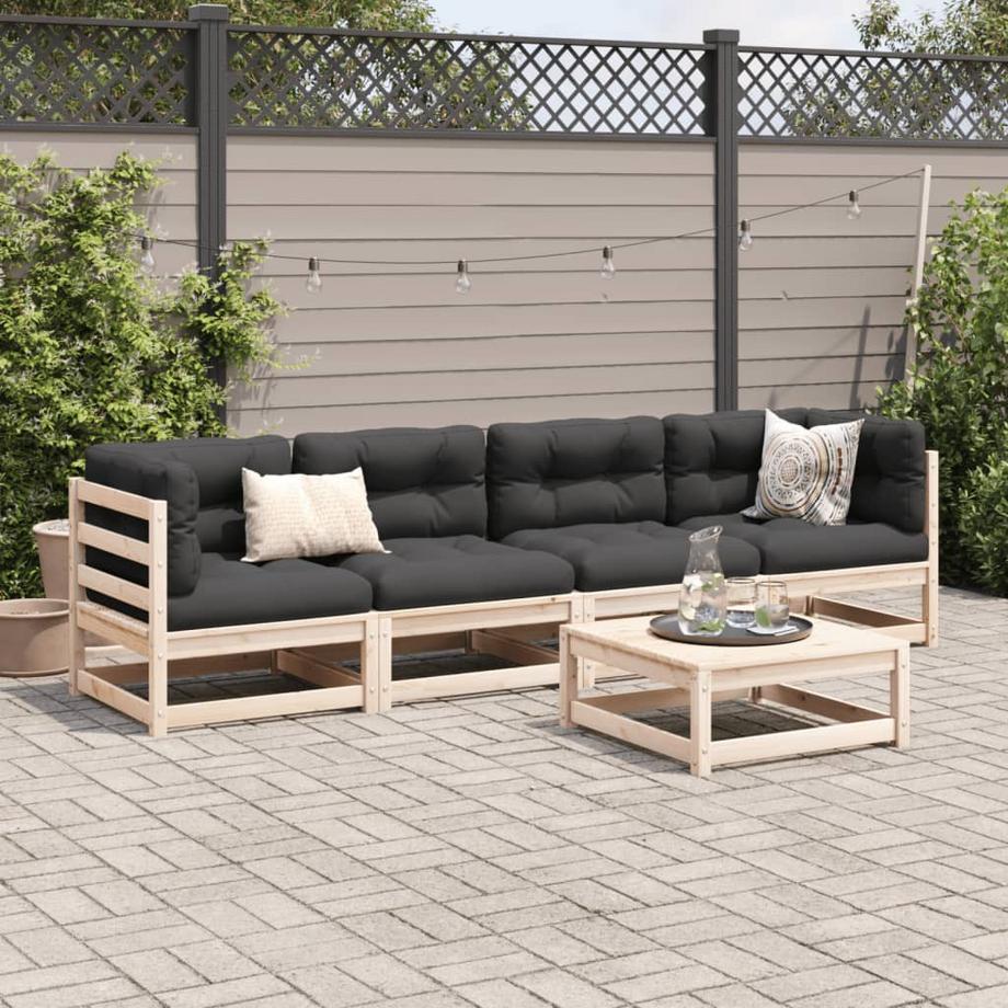 VidaXL Salon de jardin bois de pin  