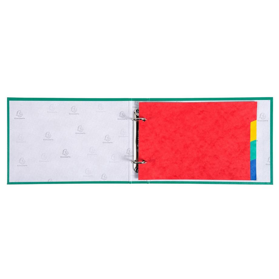 Exacompta Classeur rembordé polypropylène avec intercalaires pour fiches bristol 148x210 2 anneaux 25mm - x 10  
