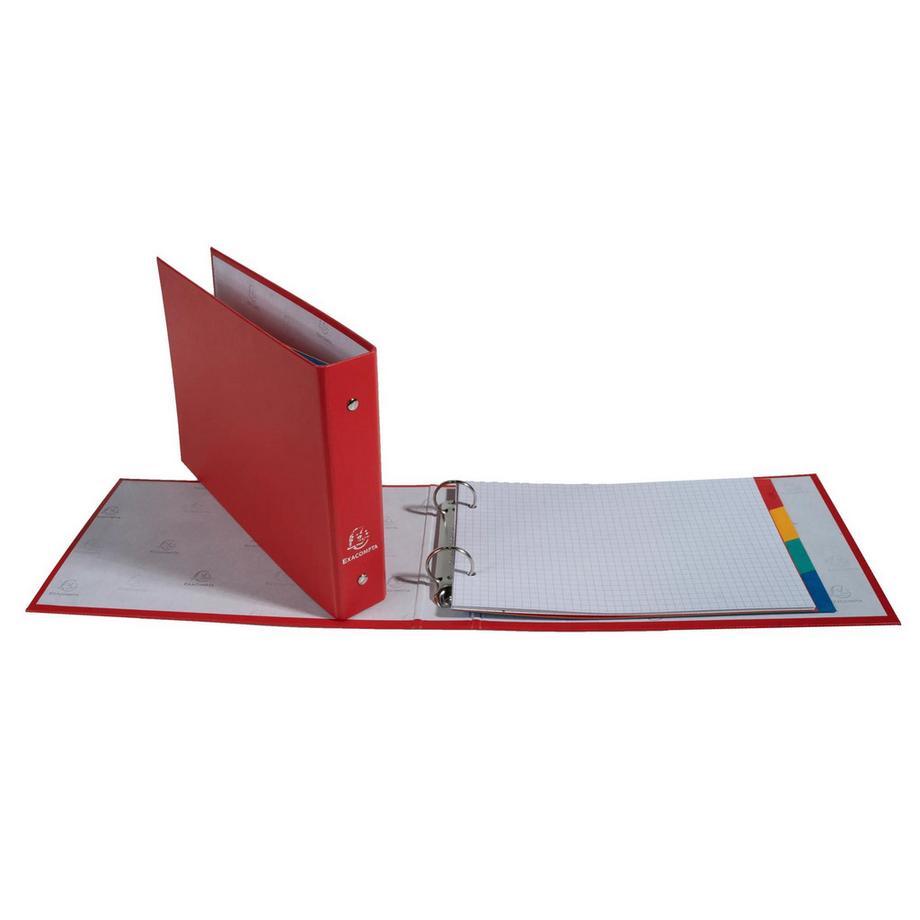 Exacompta Classeur rembordé polypropylène avec intercalaires pour fiches bristol 148x210 2 anneaux 25mm - x 10  
