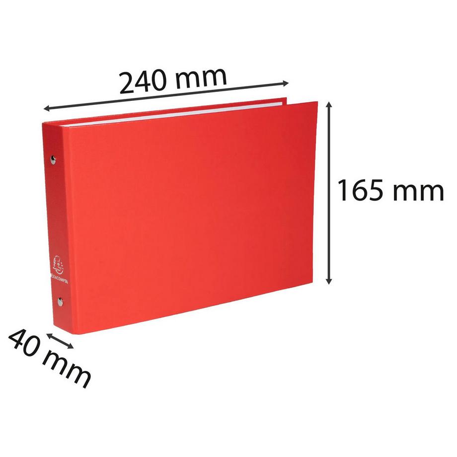 Exacompta Classeur rembordé polypropylène avec intercalaires pour fiches bristol 148x210 2 anneaux 25mm - x 10  