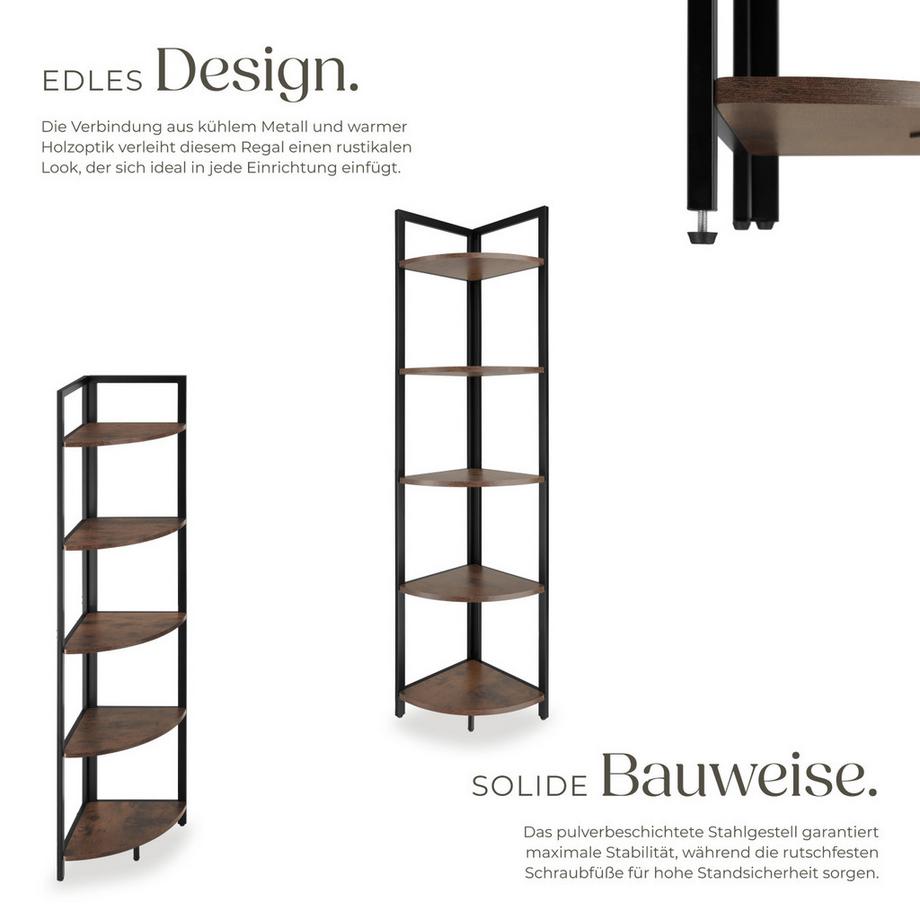 Tectake Eckregal Castlebar  Industrial Style Holz und Stahl  
