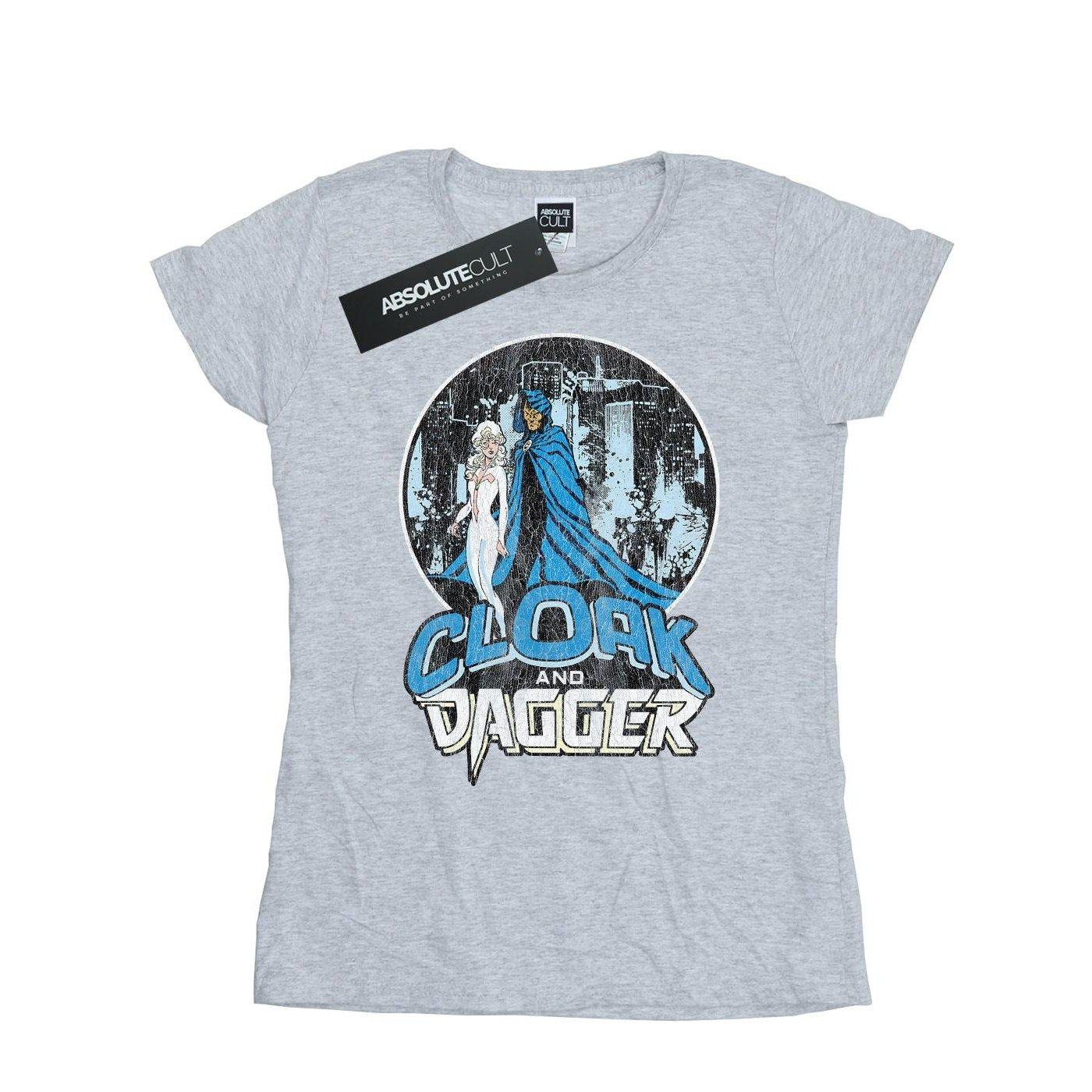 Image of Cloak And Dagger Retro Tshirt Damen Grau M