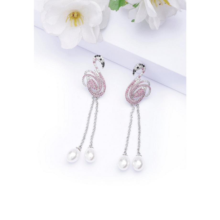 AVANT-GARDE PARIS  Niedliche Schwan-Tropfenohrringe 