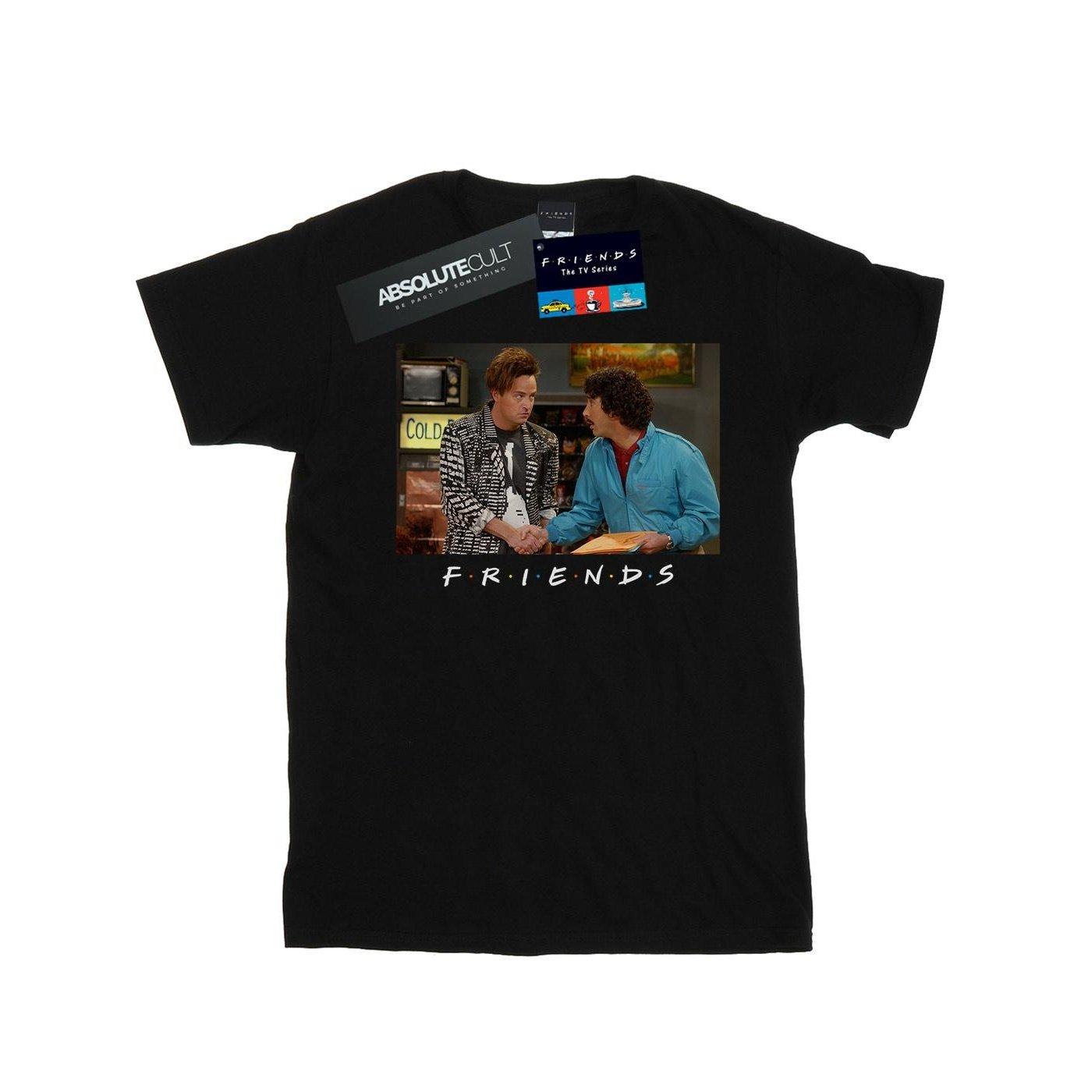 Image of Ross And Chandler Handshake Tshirt Damen Schwarz L