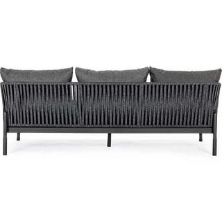 mutoni Gartensofa Florencia Dreisitzer mit Kissen anthrazit  