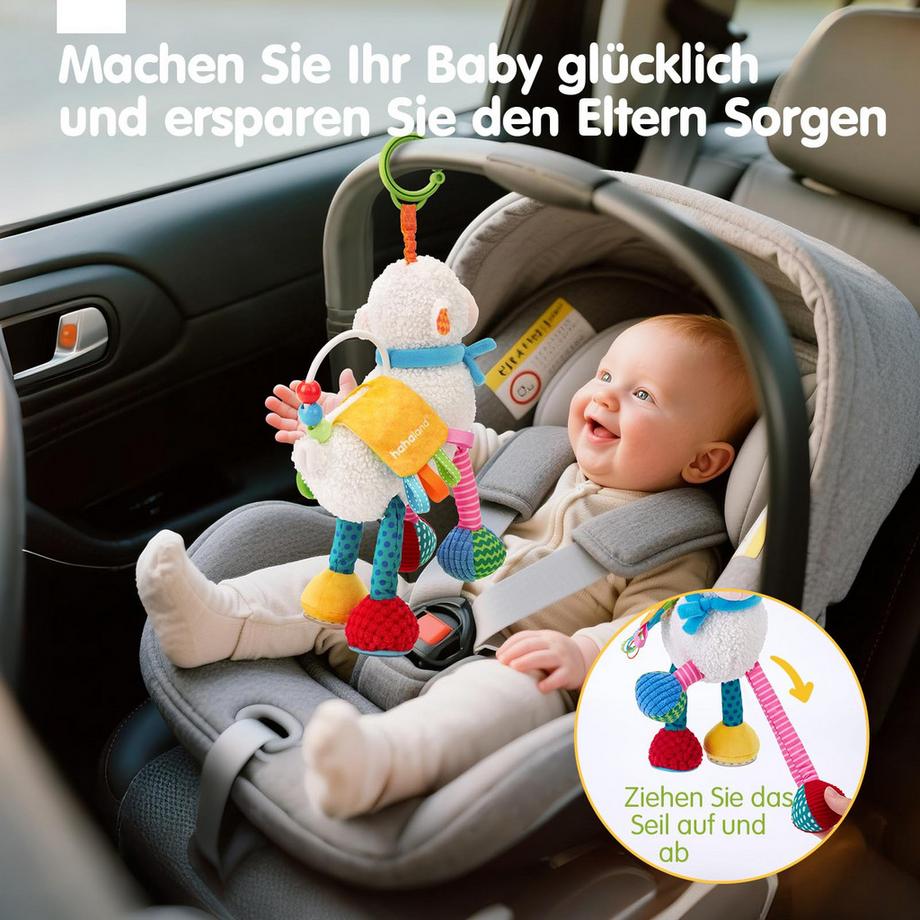 Activity-board  Babyspielzeug Musik Plüschschaf, BPA-freier Beißring für Babyspielzeug 