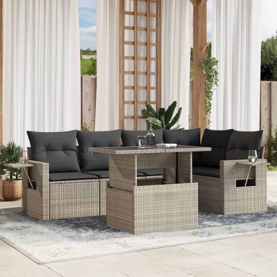 VidaXL set divano da giardino Polirattan  