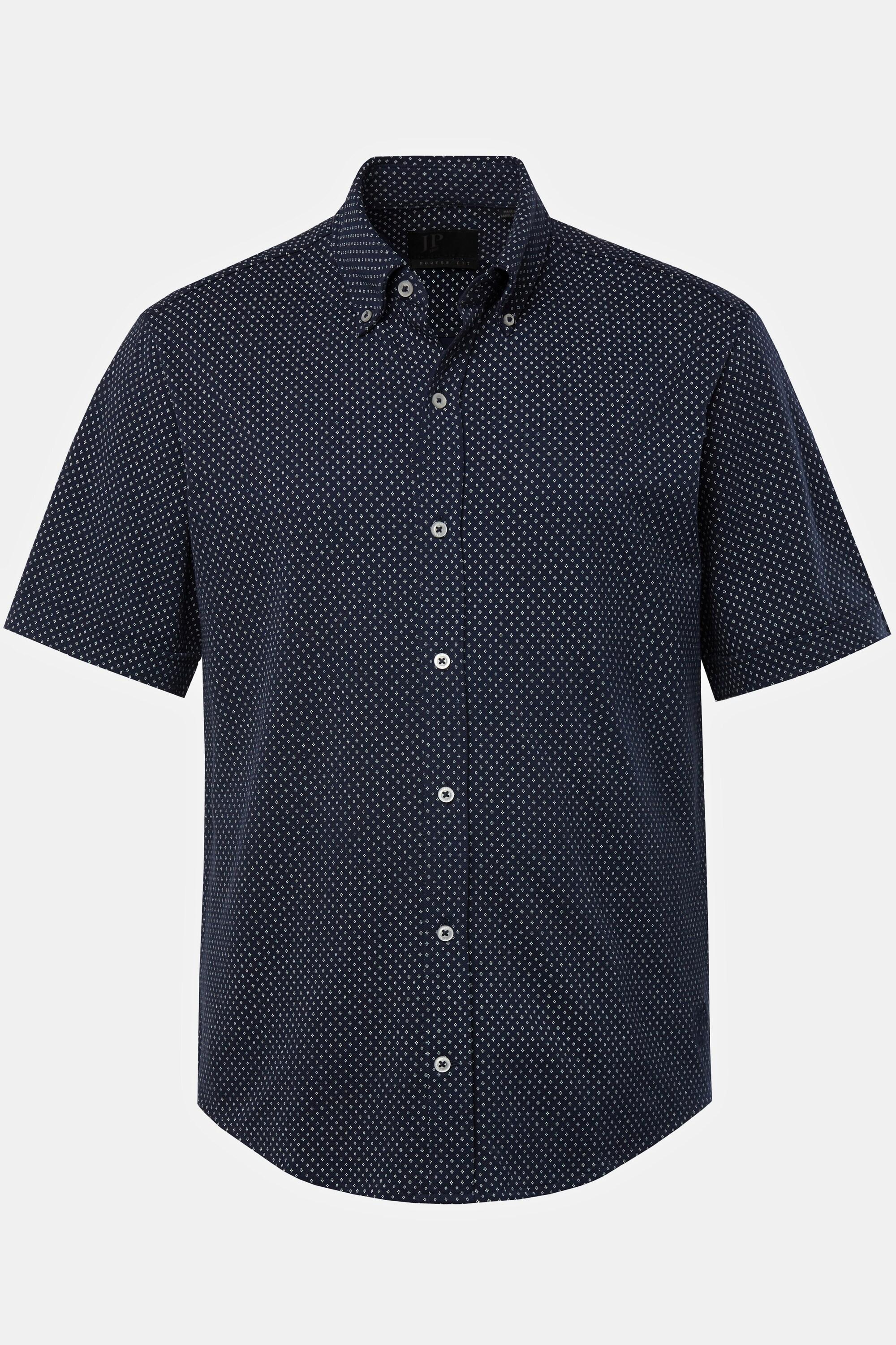 JP1880  Chemise en maille piquée, manches courtes et col à pointes boutonnées – coupe Modern Fit, jusqu'au 8XL 