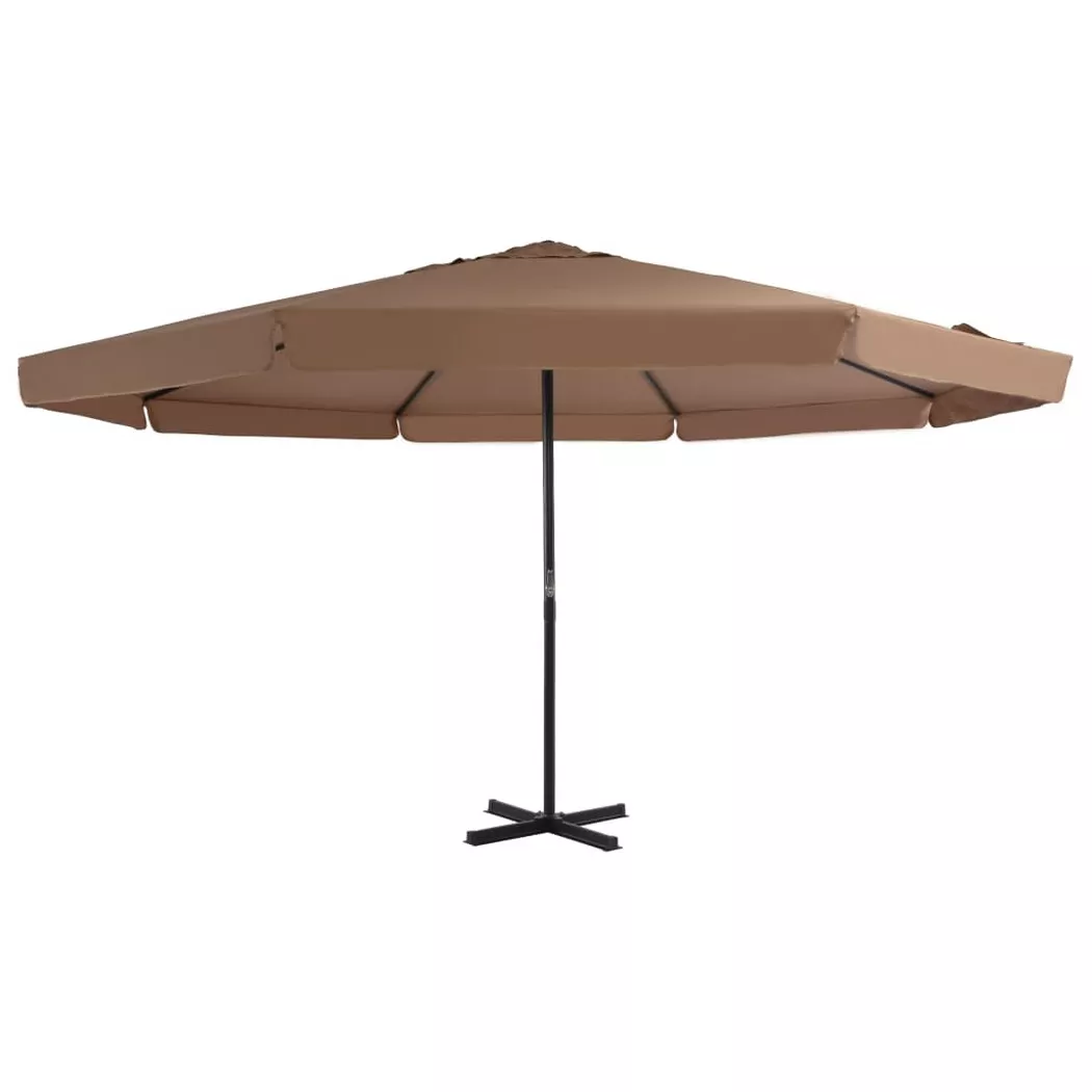 vidaXL Sonnenschirm mit Aluminium-Mast 500 cm Taupe