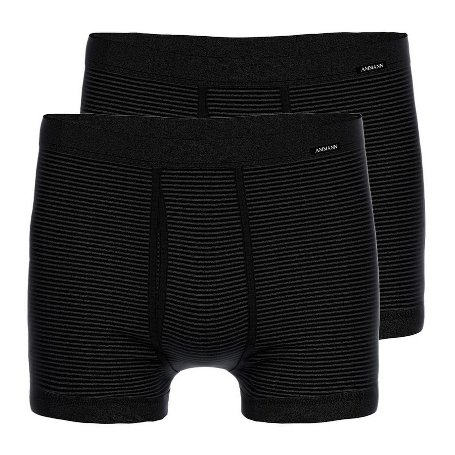 Ammann Confezione da 2 Boxer a Costine Fini Retro con Apertura  