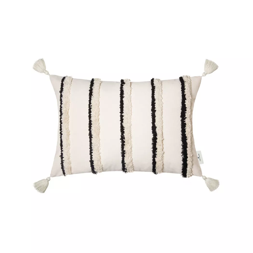 Tom Tailor - Fluffy Stripe Kissenbezug, 40 x 60 cm, Offwhite