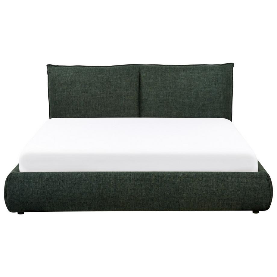 Beliani Lit avec sommier en Tissu  VINAY  