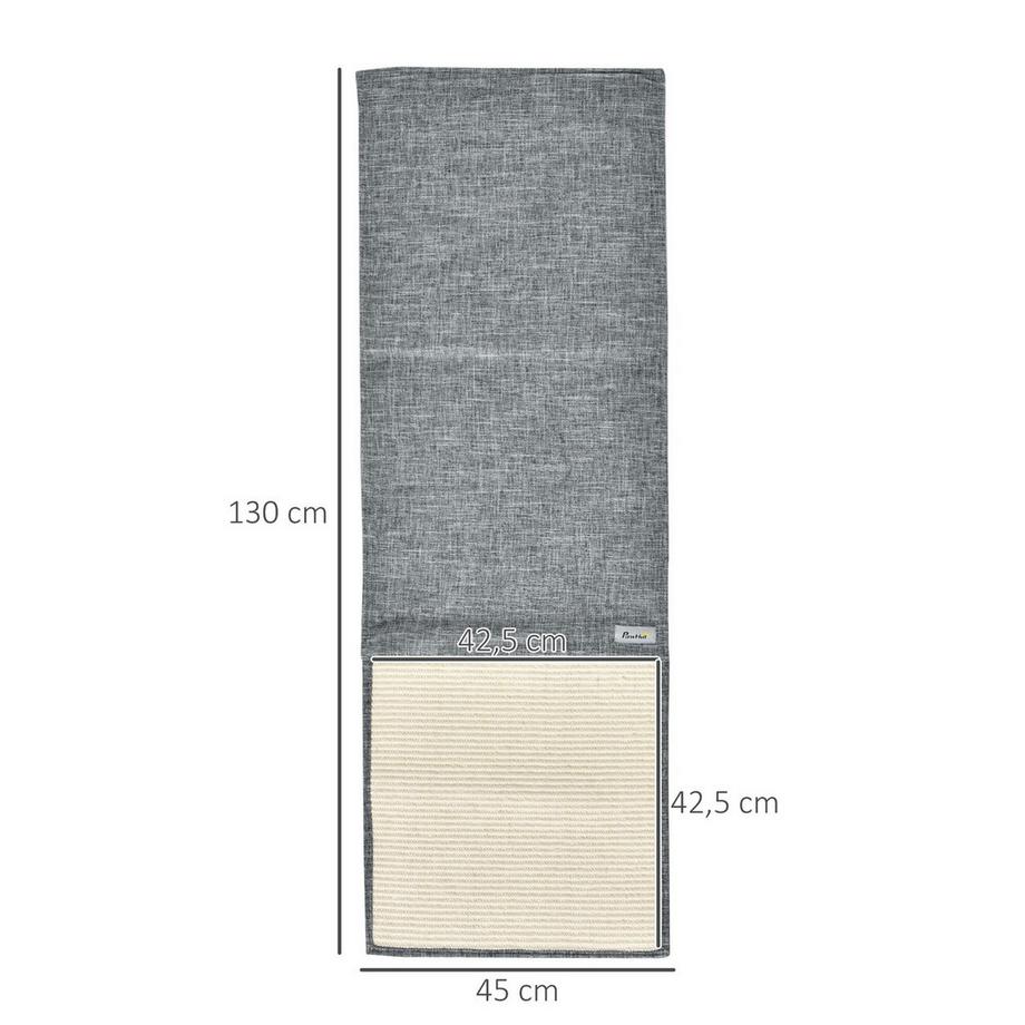 Northio  Lot De 2 Tapis À Gratter Pour Chat, Protection De Canapé En Sisal, Gris, 130 X 45 X 0,3 Cm, Pour Fauteuil Et Canapé 