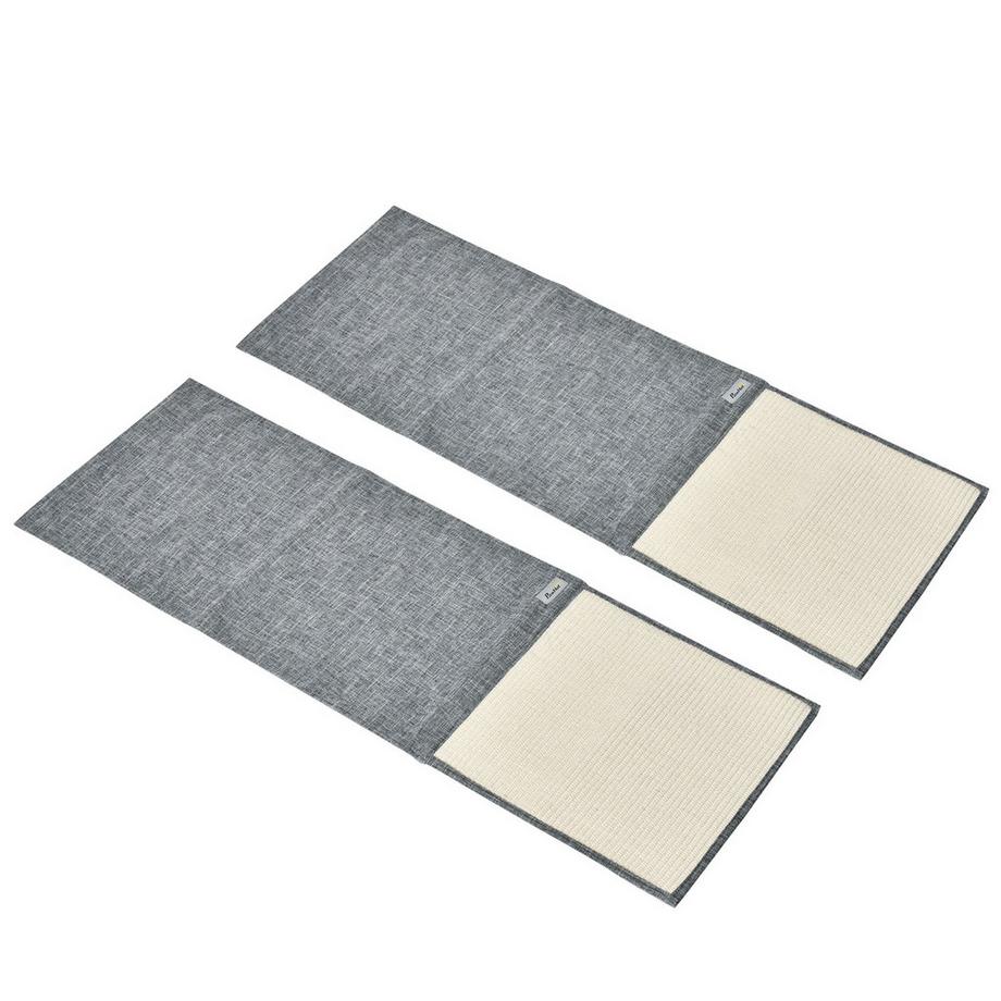 Northio  Lot De 2 Tapis À Gratter Pour Chat, Protection De Canapé En Sisal, Gris, 130 X 45 X 0,3 Cm, Pour Fauteuil Et Canapé 