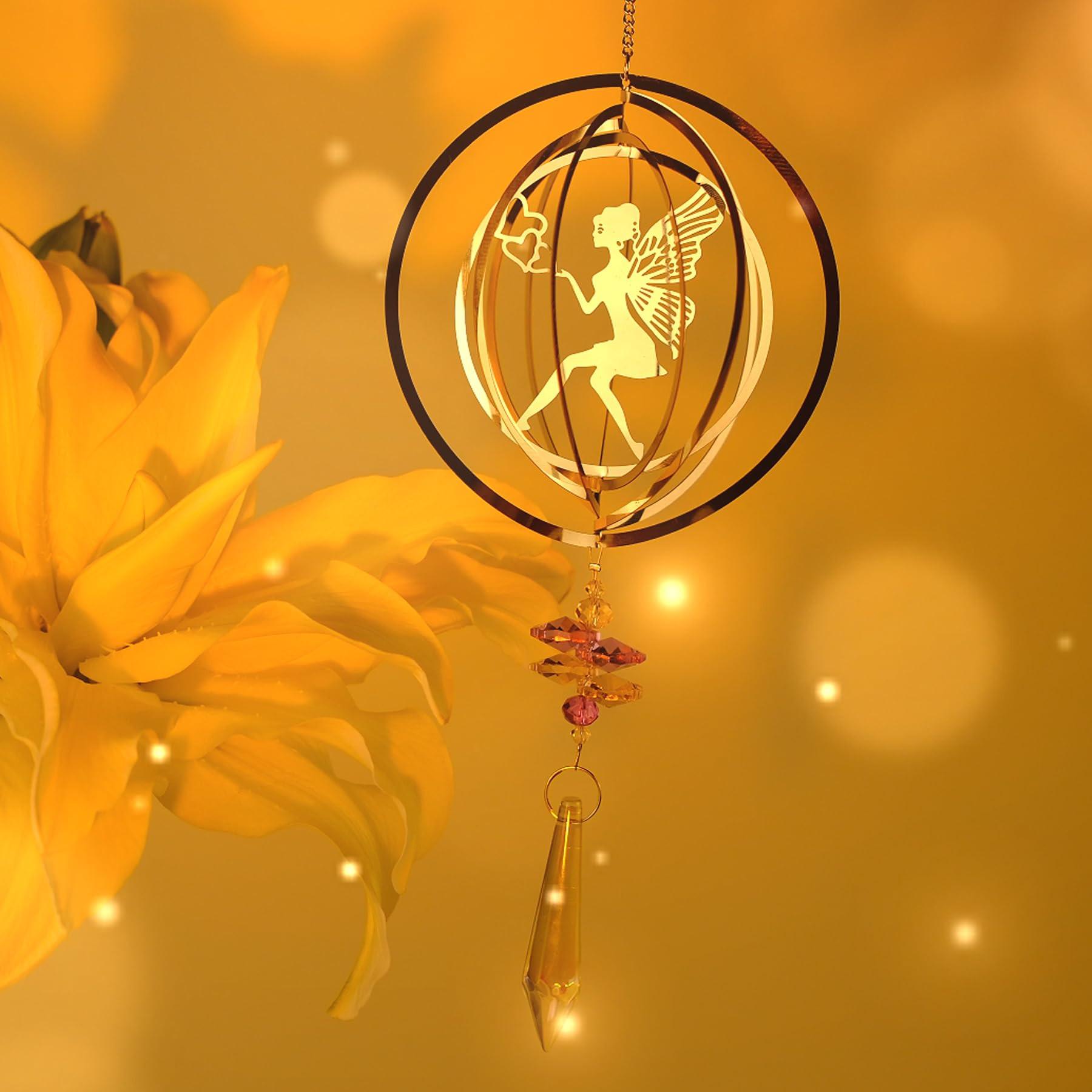 Alopini Carillons éoliens en cristal, 5 pièces, cristal arc-en-ciel, décoration de fenêtre, suspension pour la maison  