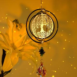 Alopini Carillons éoliens en cristal, 5 pièces, cristal arc-en-ciel, décoration de fenêtre, suspension pour la maison  