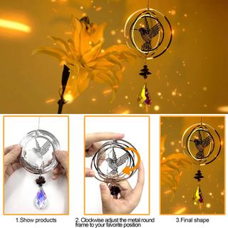 Alopini Carillons éoliens en cristal, 5 pièces, cristal arc-en-ciel, décoration de fenêtre, suspension pour la maison  