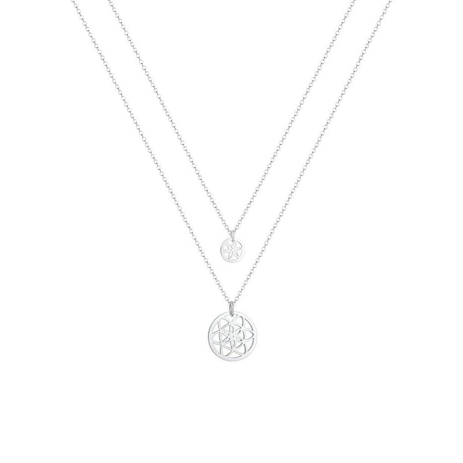 Elli  Halskette 2Er Set Lebensblume Mutter Tochter 925 Silber 
