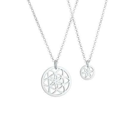 Elli  Halskette 2Er Set Lebensblume Mutter Tochter 925 Silber 