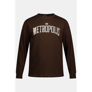 JP1880  Maglia a maniche lunghe con stampa "Metropolis" e scollo a girocollo, disponibile nella versione tall 