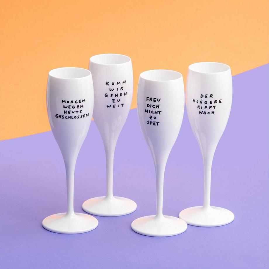 koziol Sektglas Spruchreif 4 Stück  