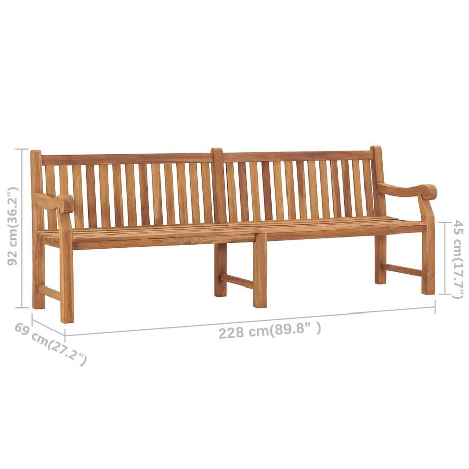 VidaXL Banc de jardin teck  