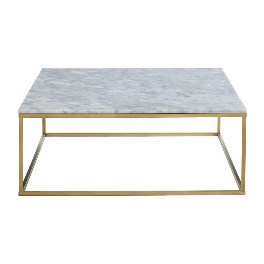 Vente-unique Table basse design ARETHA Marbre Métal  