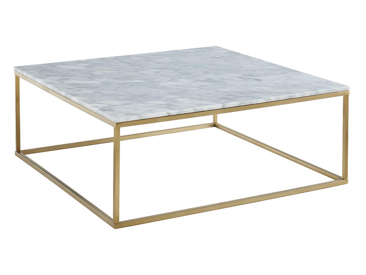 Vente-unique Couchtisch Design Marmor Metall ARETHA Gold  