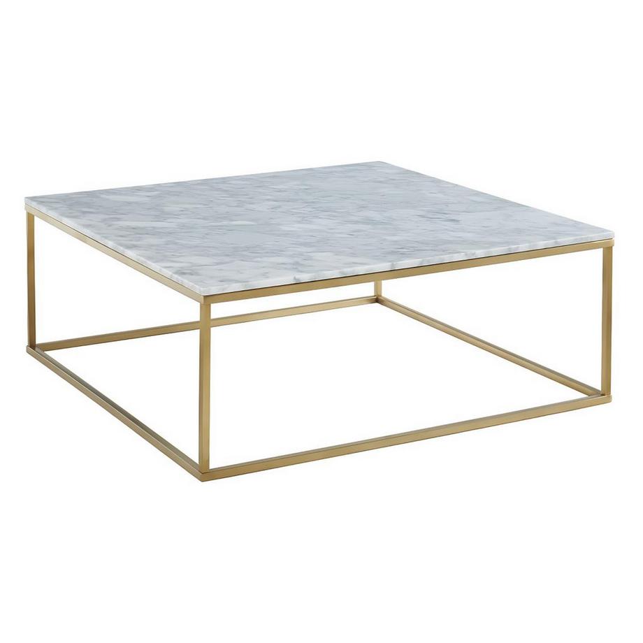 Vente-unique Table basse design ARETHA Marbre Métal  