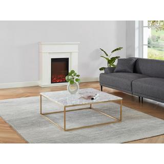 Vente-unique Couchtisch Design Marmor Metall ARETHA Gold  