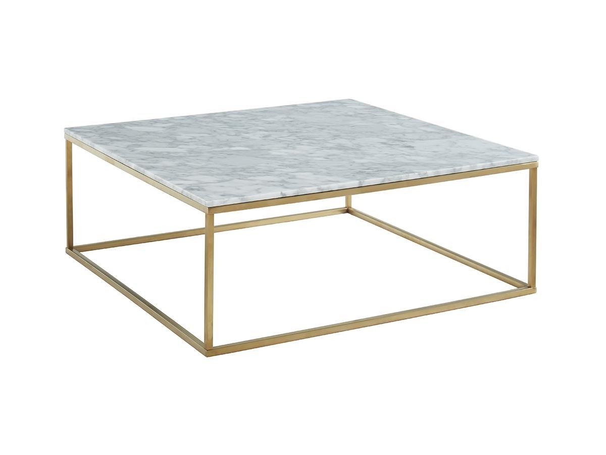 Vente-unique Couchtisch Design Marmor Metall ARETHA Gold  