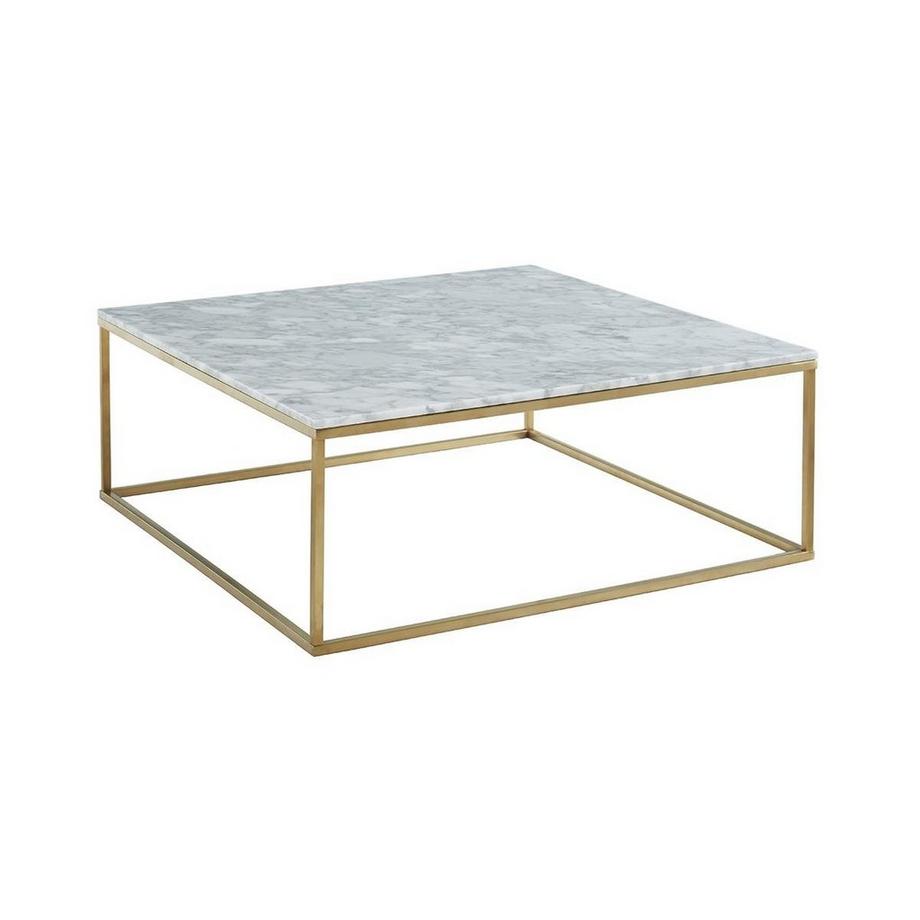 Vente-unique Table basse design ARETHA Marbre Métal  