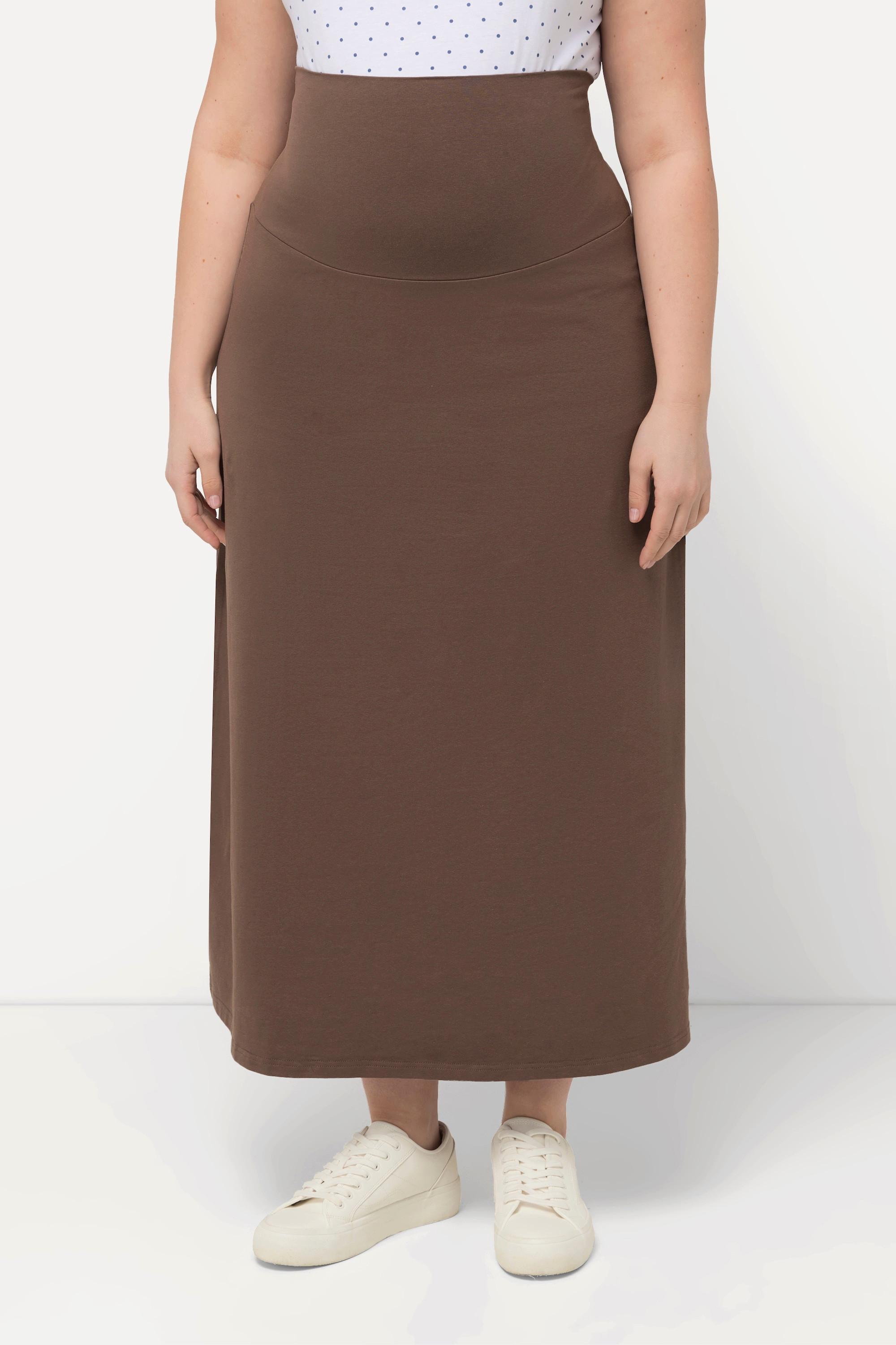 Ulla Popken Bellieva Umstands Jersey Rock mit breitem Elastikbund  