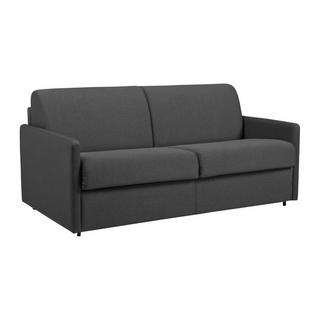 Vente-unique Schlafsofa 3Sitzer Stoff Liegefläche mit Lattenrost mit breiten Latten 1Matratze CALIFE  