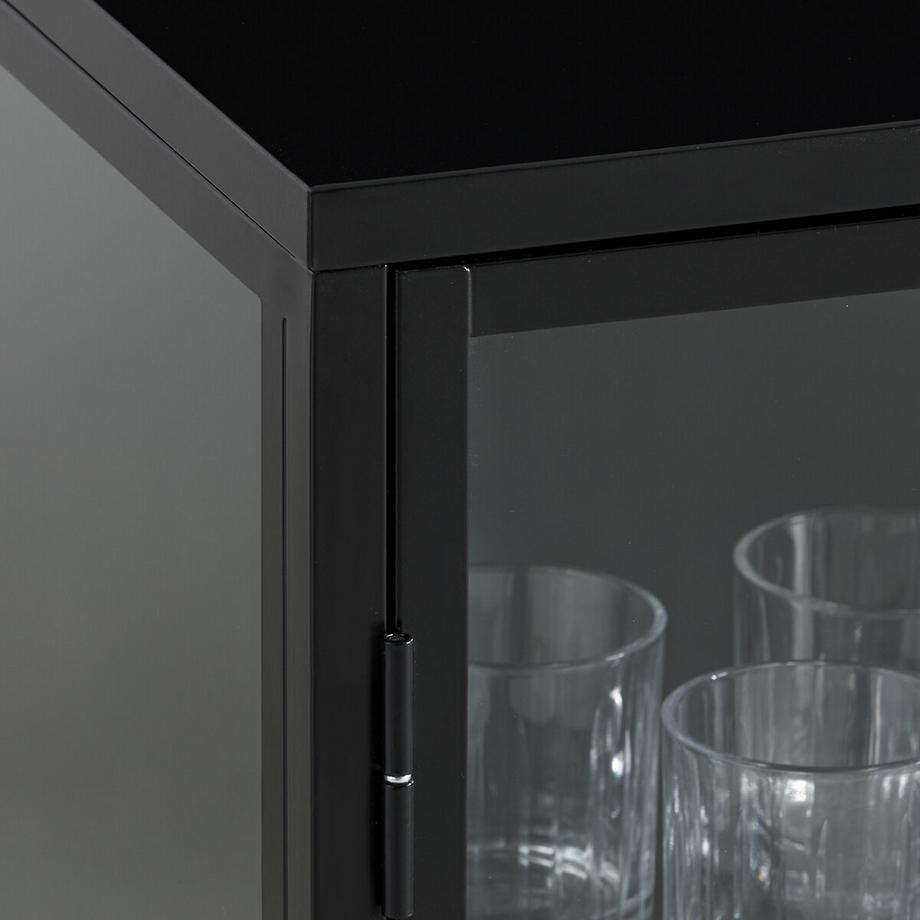 La Redoute Intérieurs Buffet vitrine 4 portes métal acier  