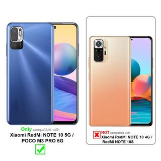 Cadorabo  Housse compatible avec Xiaomi RedMi NOTE 10 5G / POCO M3 PRO 5G avec anneau - Coque de protection en silicone TPU flexible, avec protection pour appareil photo et support voiture magnétique 