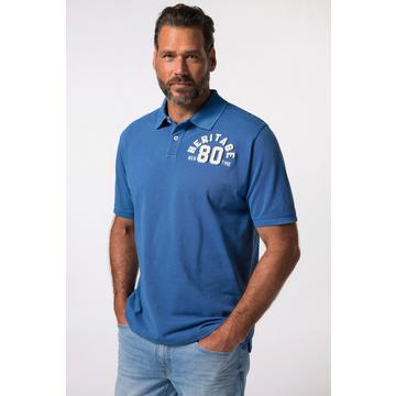 Poloshirt, Halbarm, Piqué, florales Muster, Vintage Look