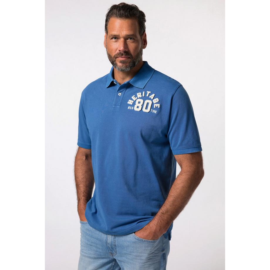 JP1880 Polo Piqué Mezza Manica Fantasia Floreale Look Vintage  