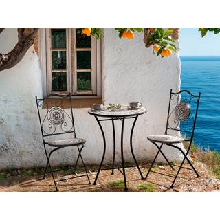 Beliani Outdoor Bistrotisch aus Eisen Rustikal COMISO  