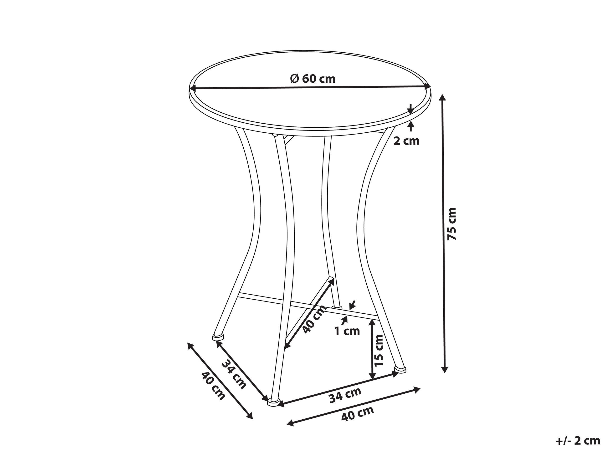 Beliani Outdoor Bistrotisch aus Eisen Rustikal COMISO  