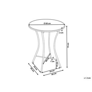 Beliani Outdoor Bistrotisch aus Eisen Rustikal COMISO  